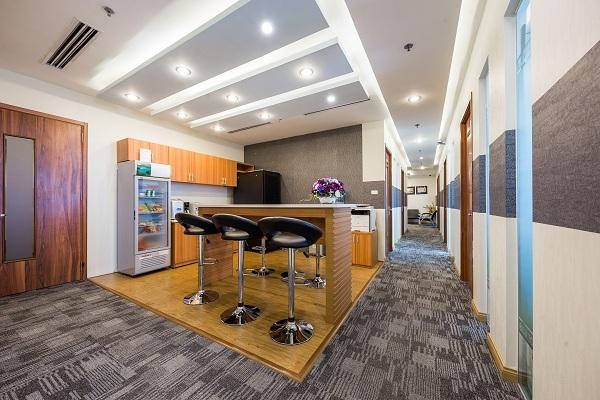 1 góc Pantry trong phòng làm việc tại BIDV Tower