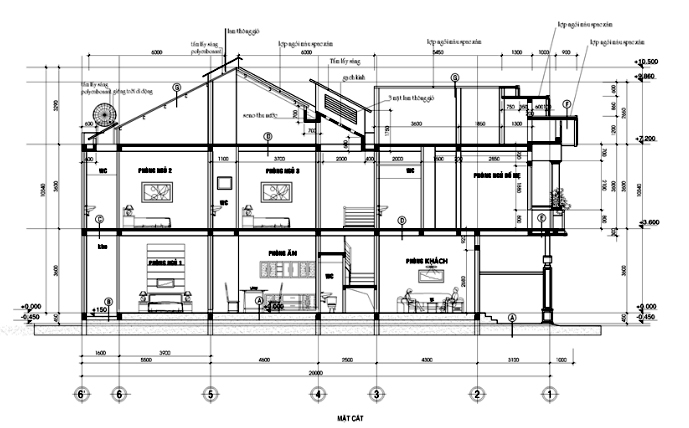 Bản vẽ mặt cắt dọc