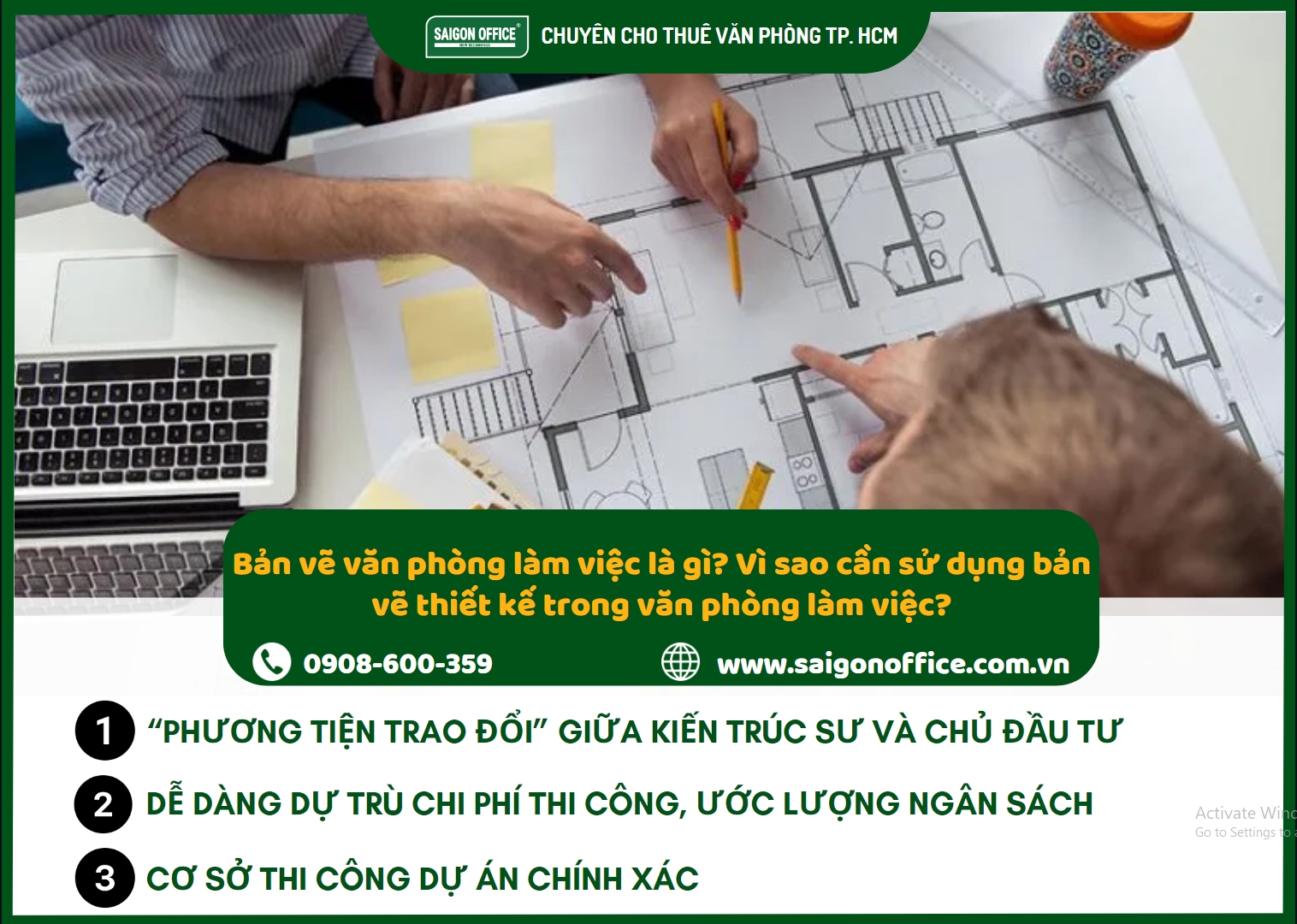 Bản vẽ văn phòng làm việc