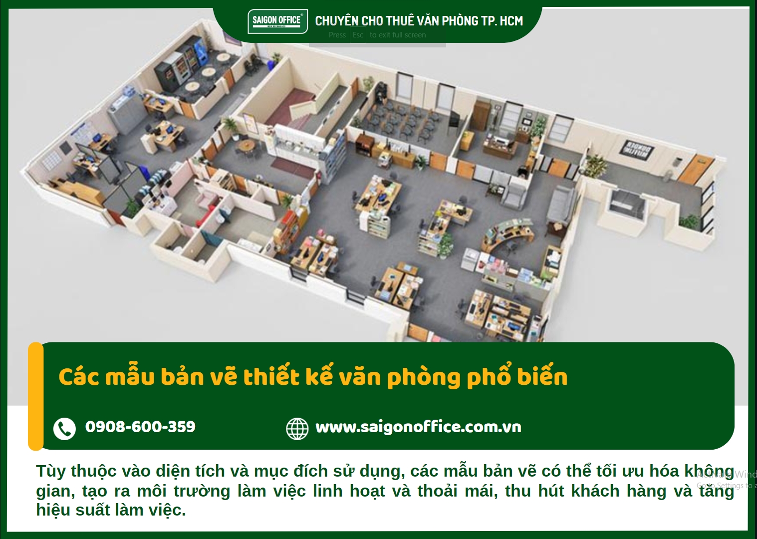 Các mẫu bản vẽ thiết kế văn phòng phổ biến