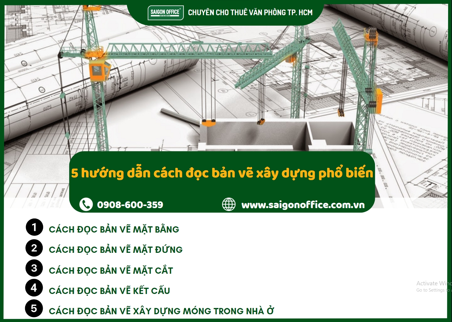 Cách đọc 5 bản vẽ xây dựng phổ biến