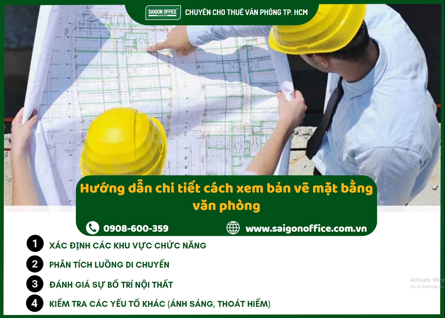 Chi tiết các bước xem bản vẽ văn phòng