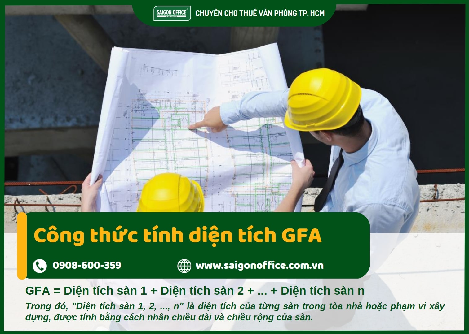 Công thức tính diện tích GFA