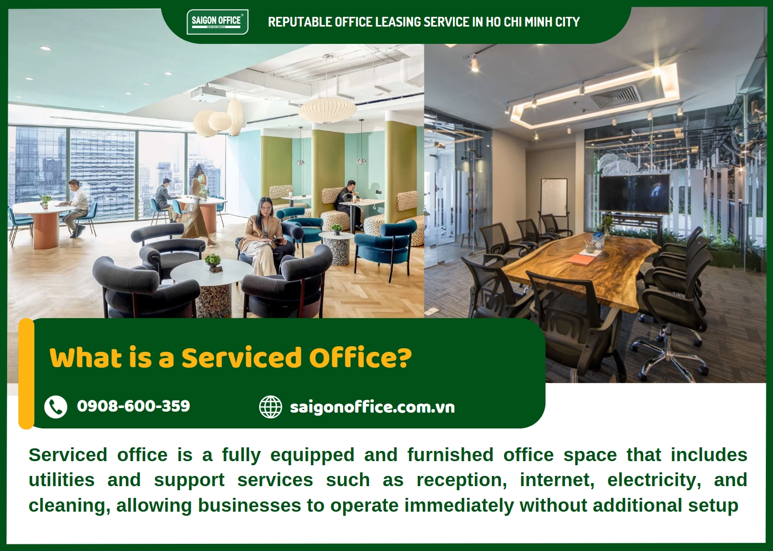 Definition of serviced office