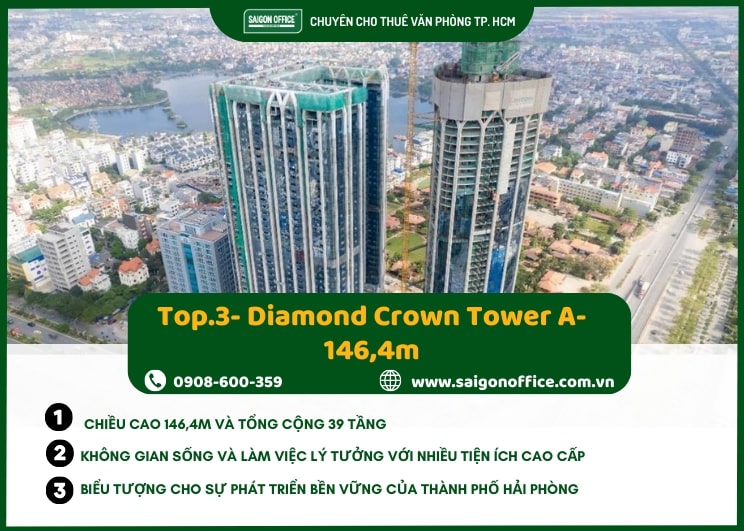 Diamond Crown Tower A tòa nhà cao top 3 hải phòng