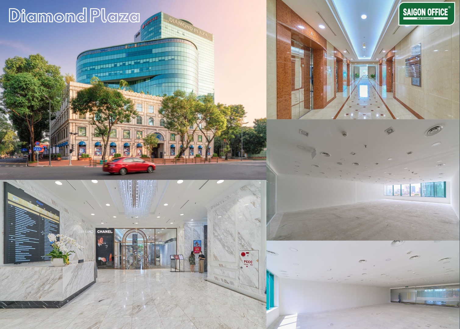 Diamond Plaza có diện tích một sàn lên đến 2,200m2