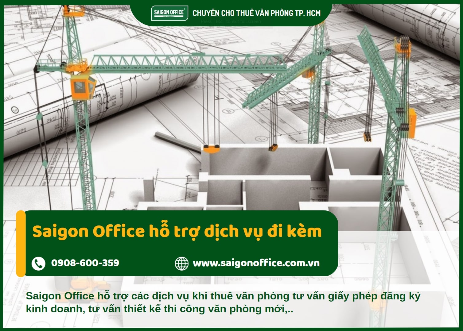 Dịch vụ hỗ trợ kèm theo khi thuê văn phòng cùng Saigon Office