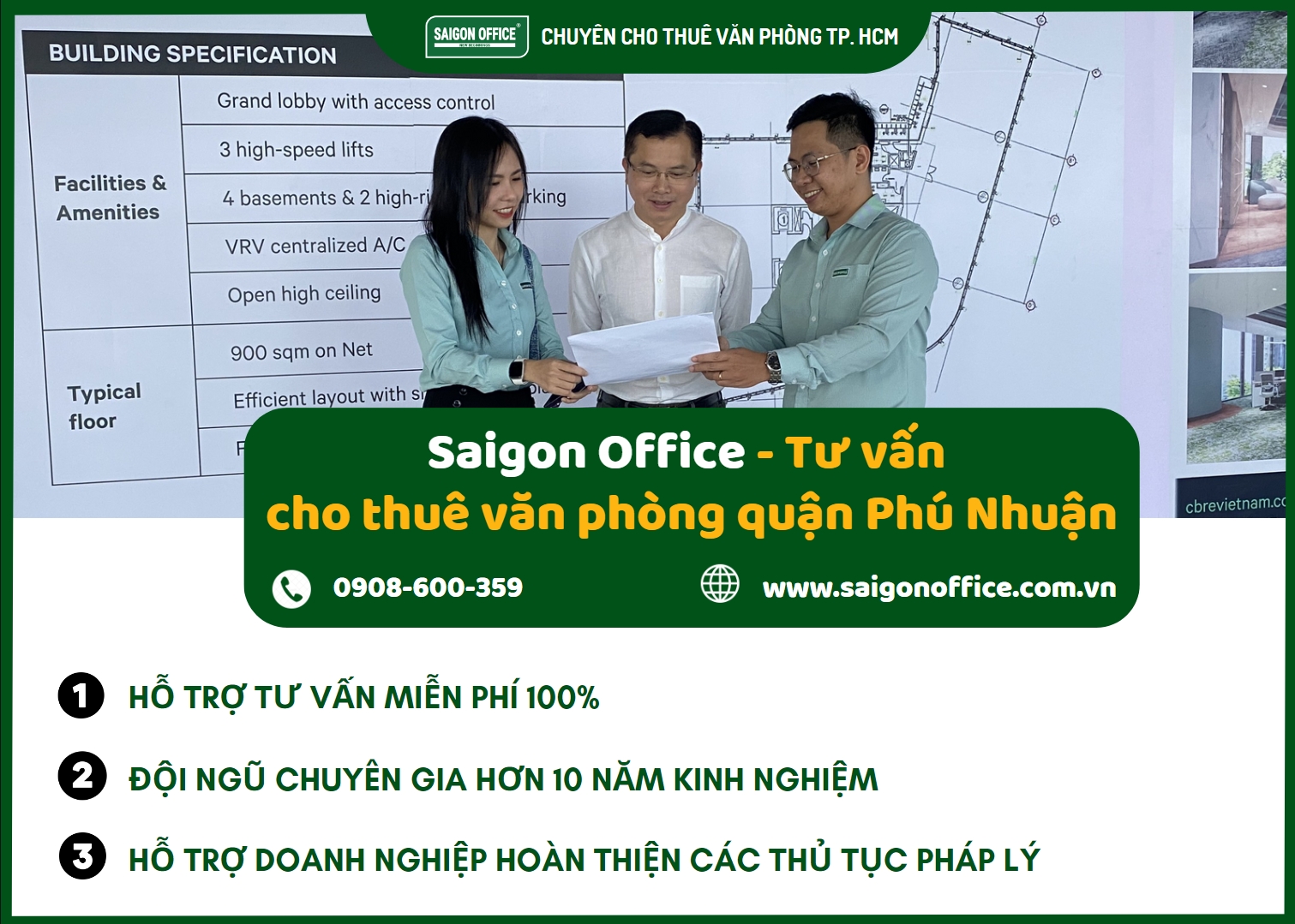 Đơn vị tư vấn cho thuê văn phòng tốt nhất tại quận Phú Nhuận