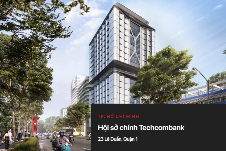 Hội sở ngân hàng Techcombank tại TPHCM