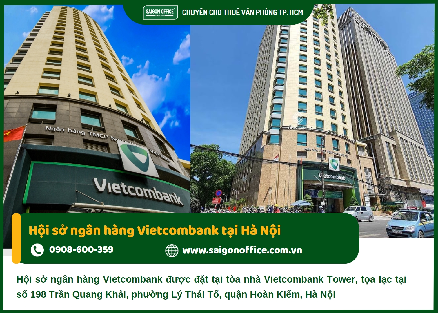 Hội sở ngân hàng Vietcombank tại Hà Nội