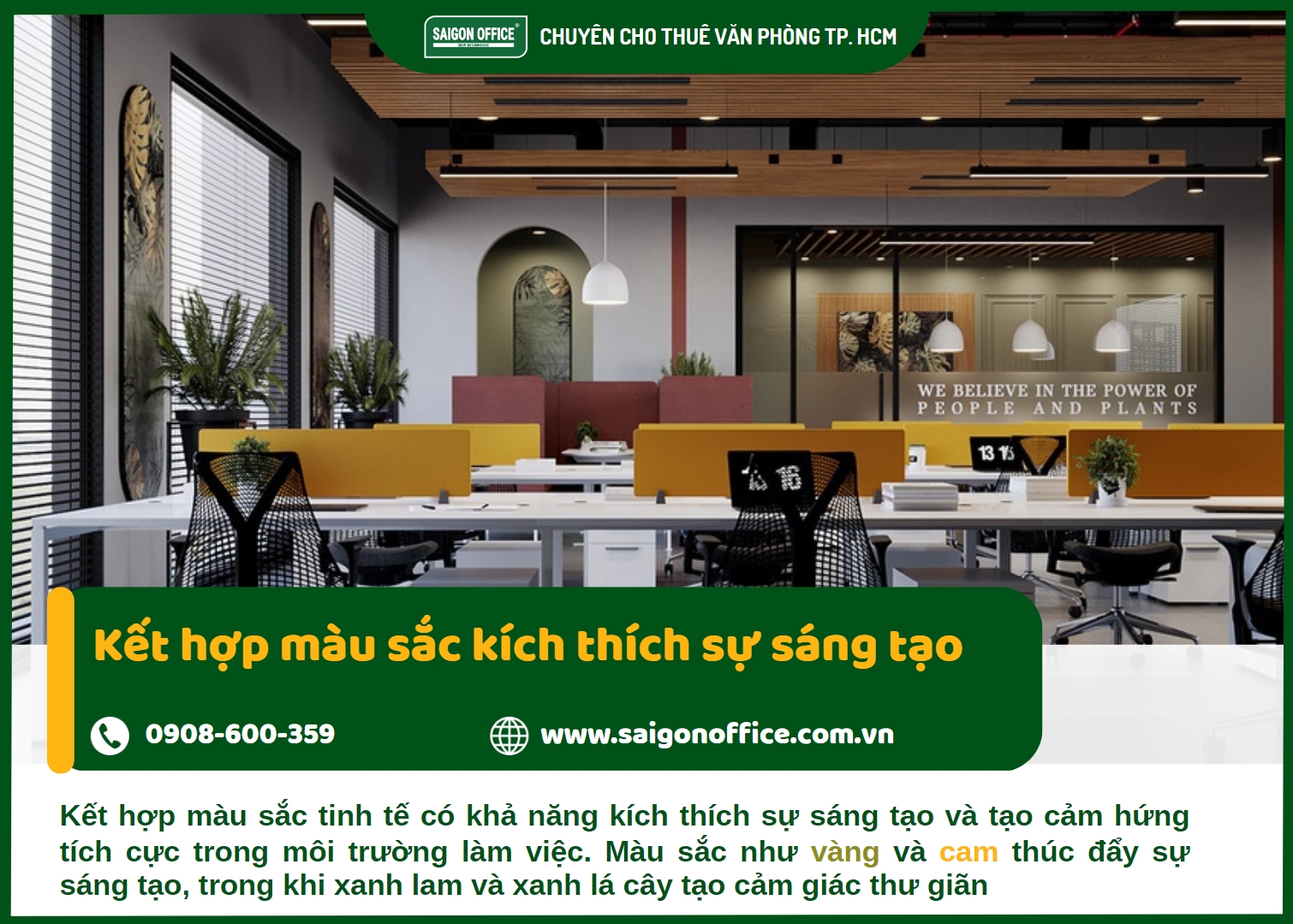 Kết hợp màu sắc kích thích sự sáng tạo