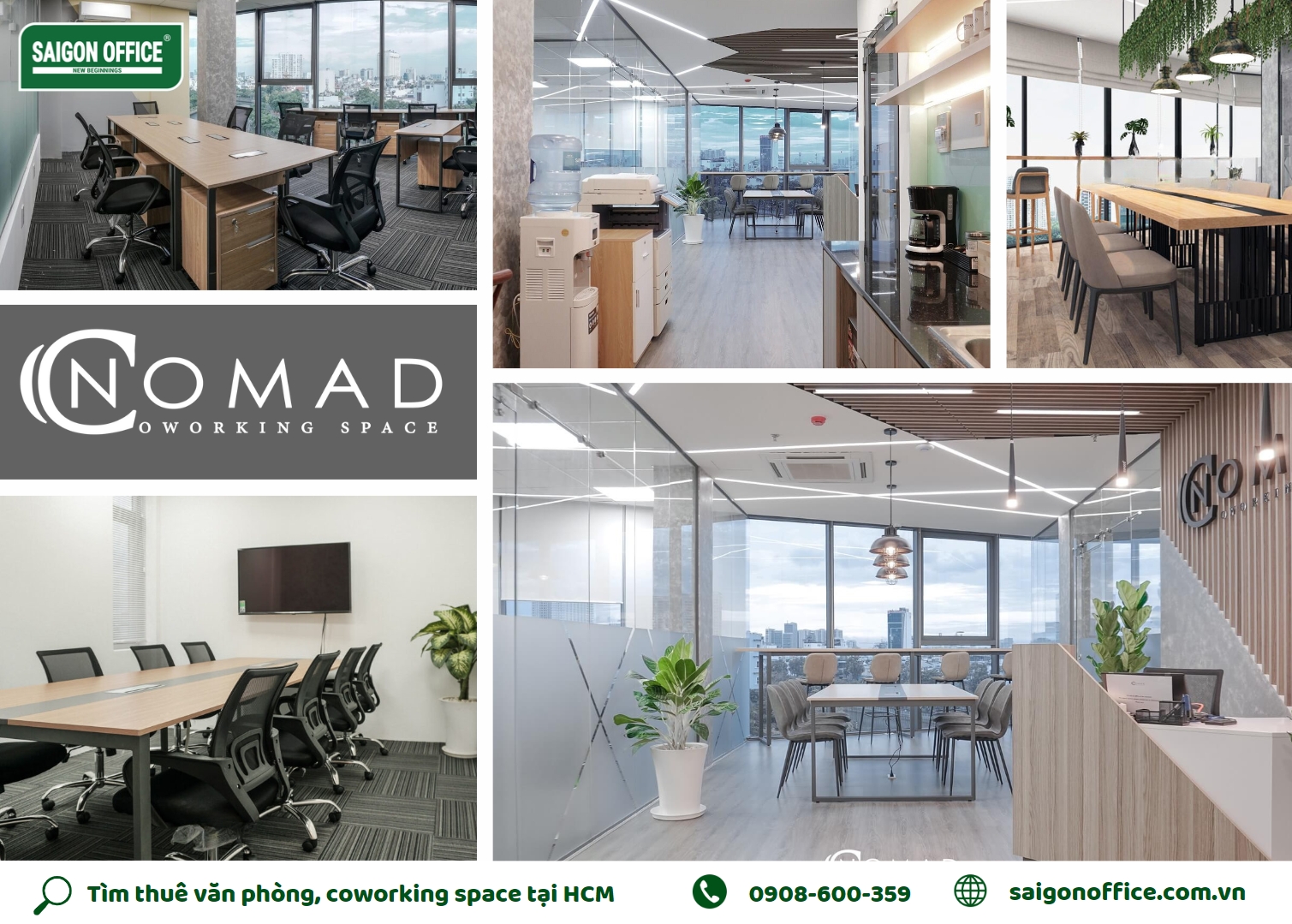 Không gian làm việc tại CNOMAD SAIGON Coworking space