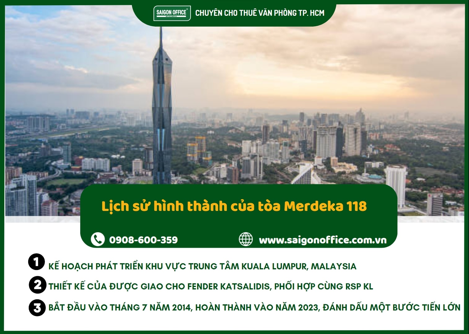 Lịch sử hình thành của tòa Merdeka 118