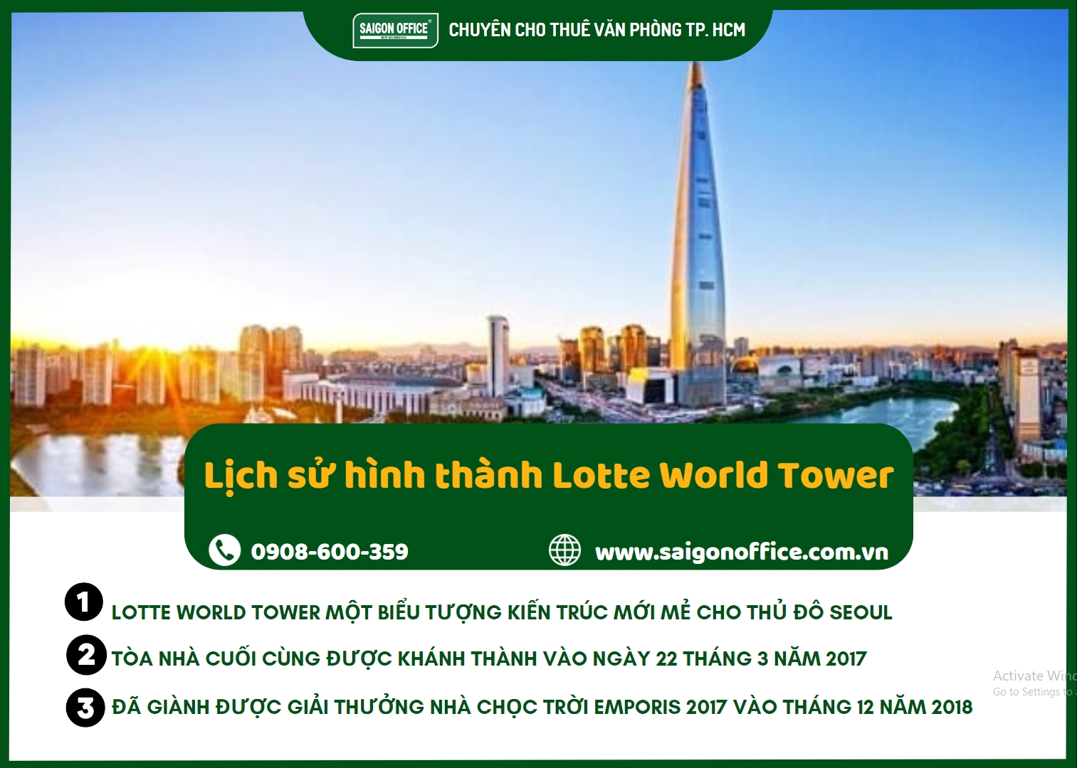 Lotte World Tower hoàn thành sau 27 năm xây dựng