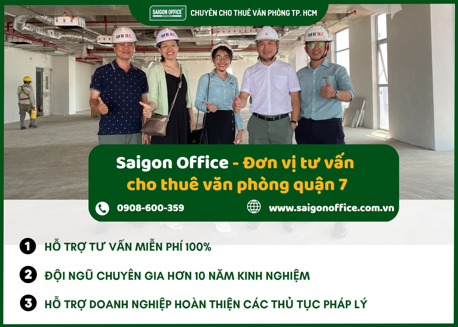Lựa chọn dịch vụ tư vấn tìm văn phòng quận 7 miễn phí tại Saigon Office