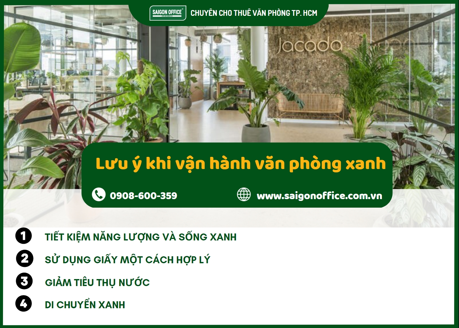 Lưu ý khi vận hành văn phòng xanh