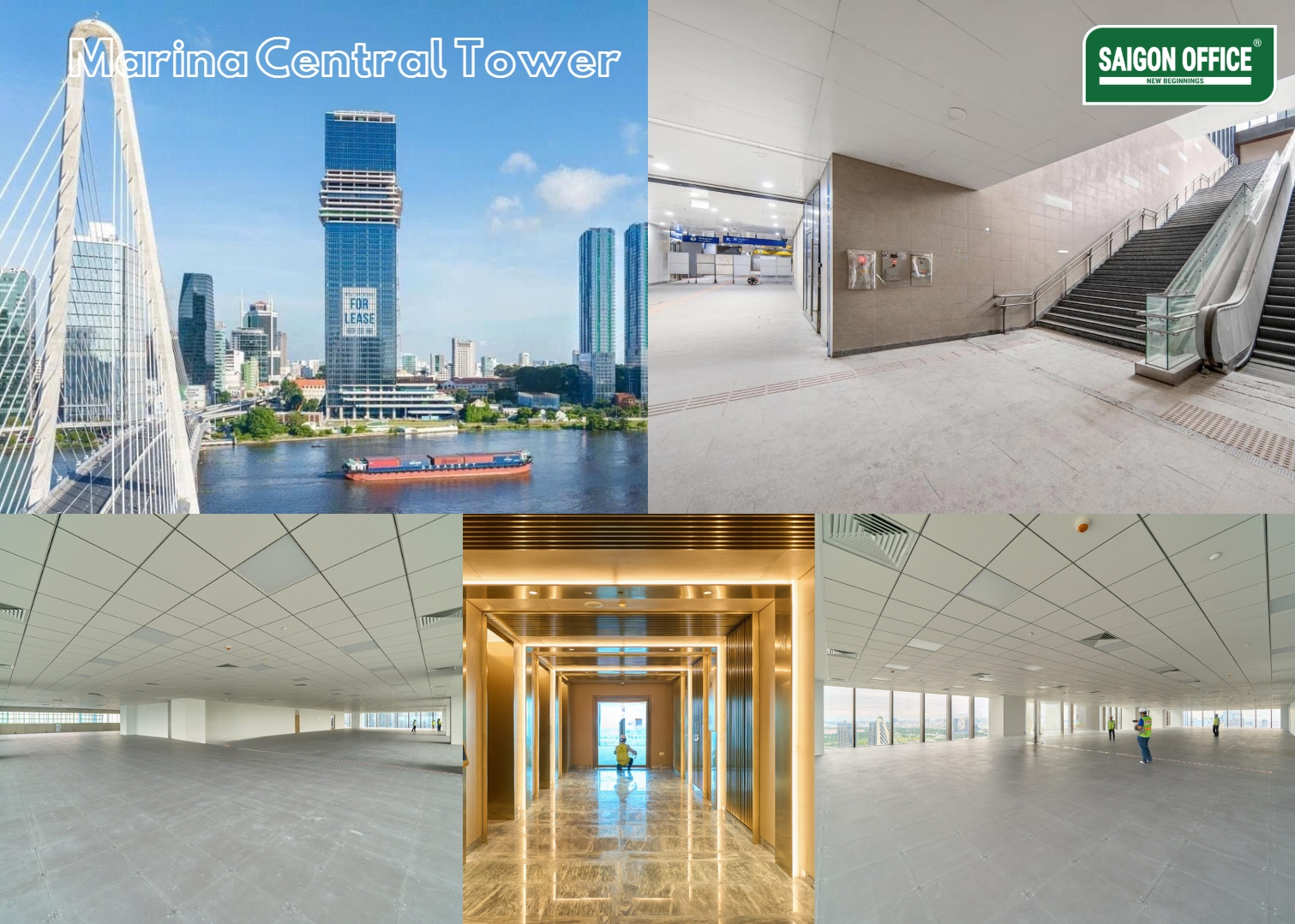 Marina Central Tower có diện tích cho thuê từ 350 - 3000m2