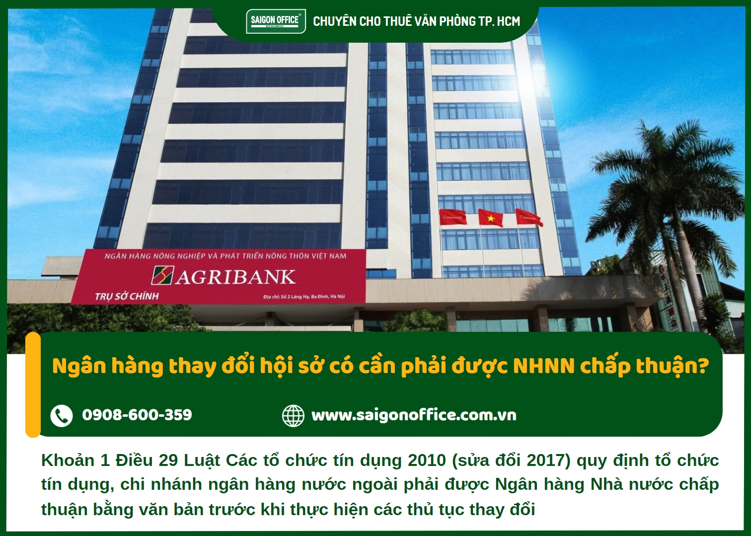 ngân hàng thay đổi hội sở phải được ngân hàng nhà nước chấp thuận