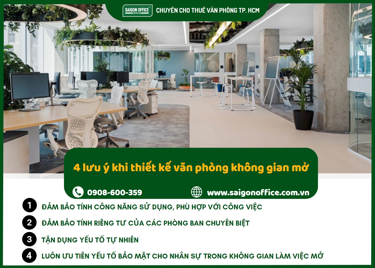 Những lưu ý khi thiết kế văn phòng mở