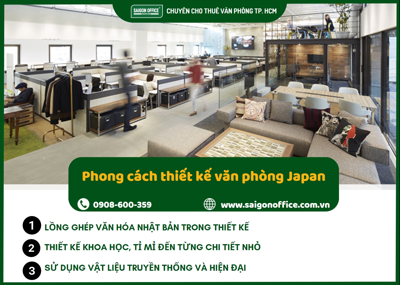 Phong cách thiết kế văn phòng Japan