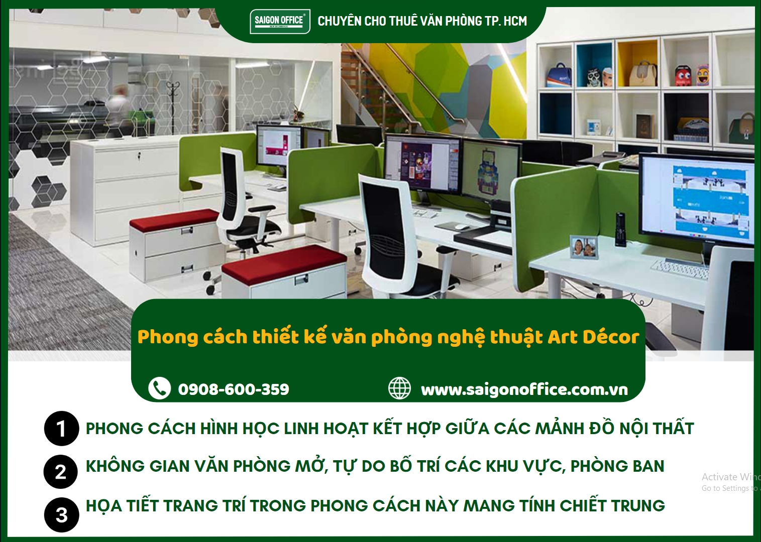 Phong cách thiết kế văn phòng nghệ thuật Art Décor