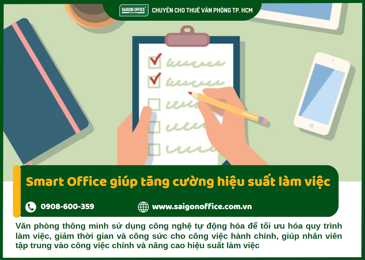 Smart Office giúp tăng cường hiệu suất làm việc