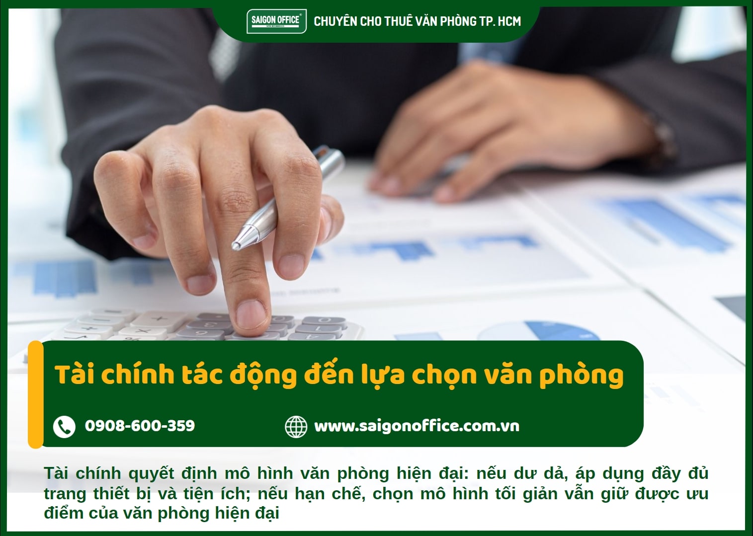 Tài chính tác động đến lựa chọn văn phòng