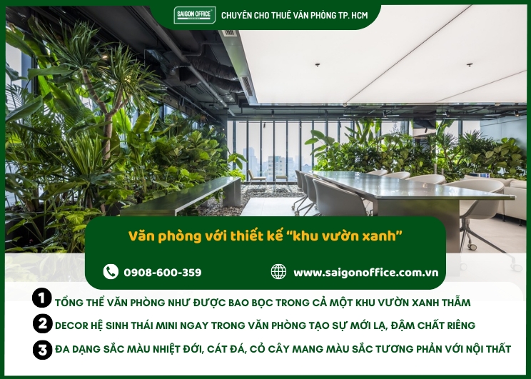 Tạo khu vườn xanh giữa văn phòng