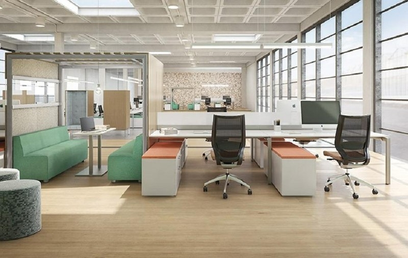Thiết kế các màu chủ đạo đặc trưng của doanh nghiệp vào văn phòng tối giản