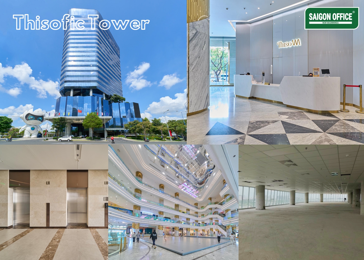 Thisofic Tower có diện tích cho thuê đa dạng từ 242 m² đến 1.600 m²