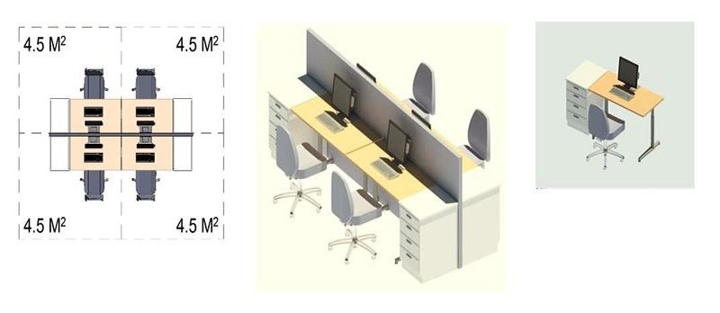 Tiêu chuẩn văn phòng /m2/người theo thể tích