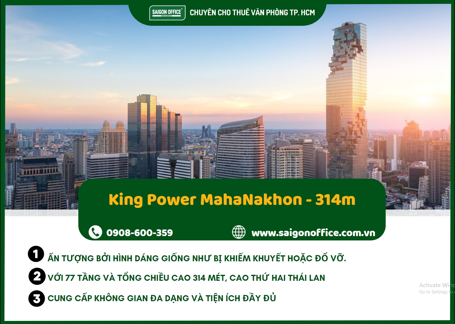 Tòa nhà cao thứ 2 thái lan King Power MahaNakhon