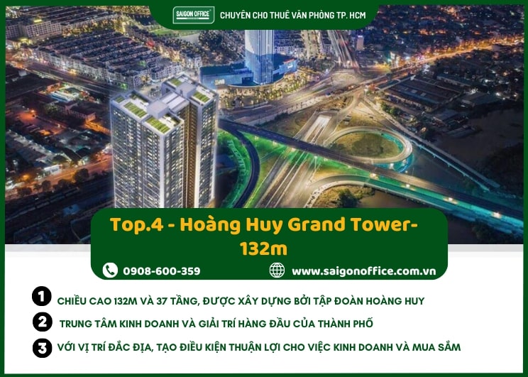 Tòa nhà Hoàng Huy Grand Tower cao top 4 tại hải phòng