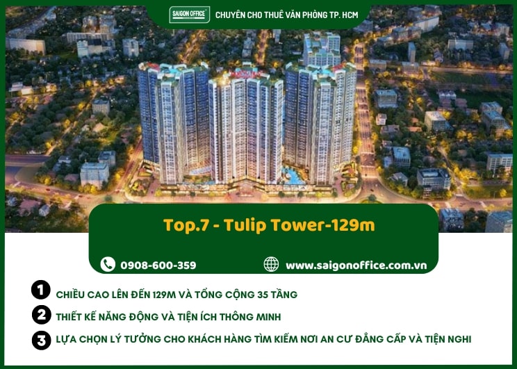 Tòa nhà Tulip Tower cao top 7 thành phố hải phòng