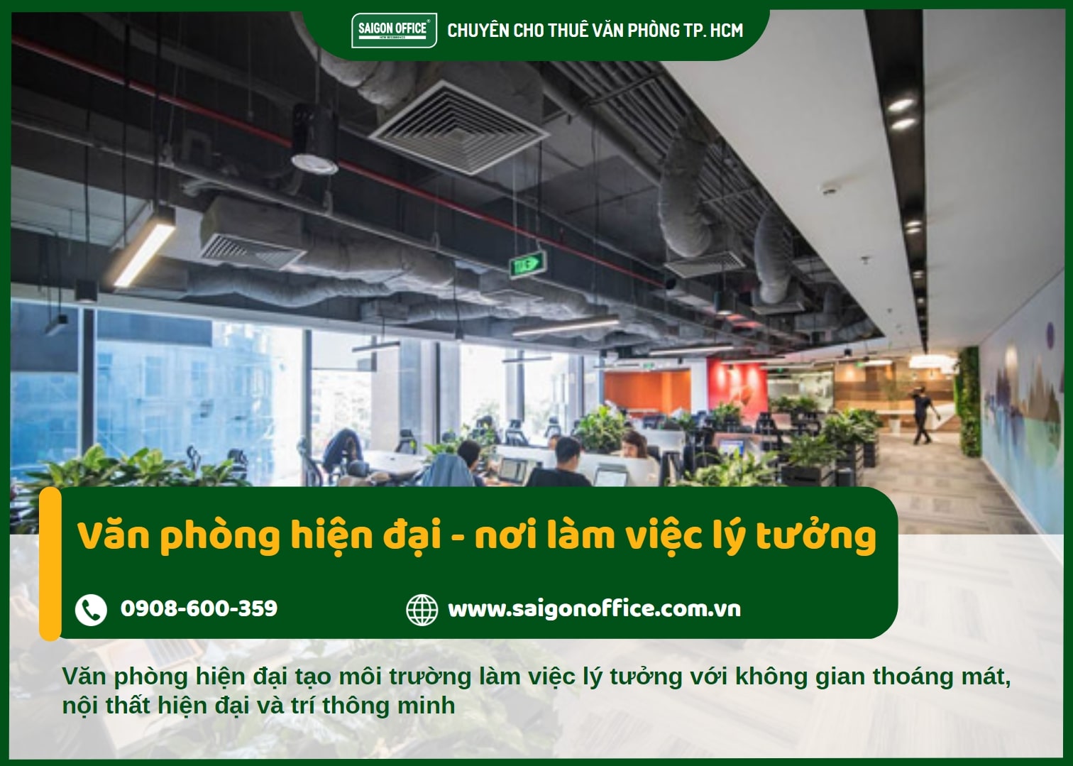 Văn phòng hiện đại - nơi làm việc lý tưởng