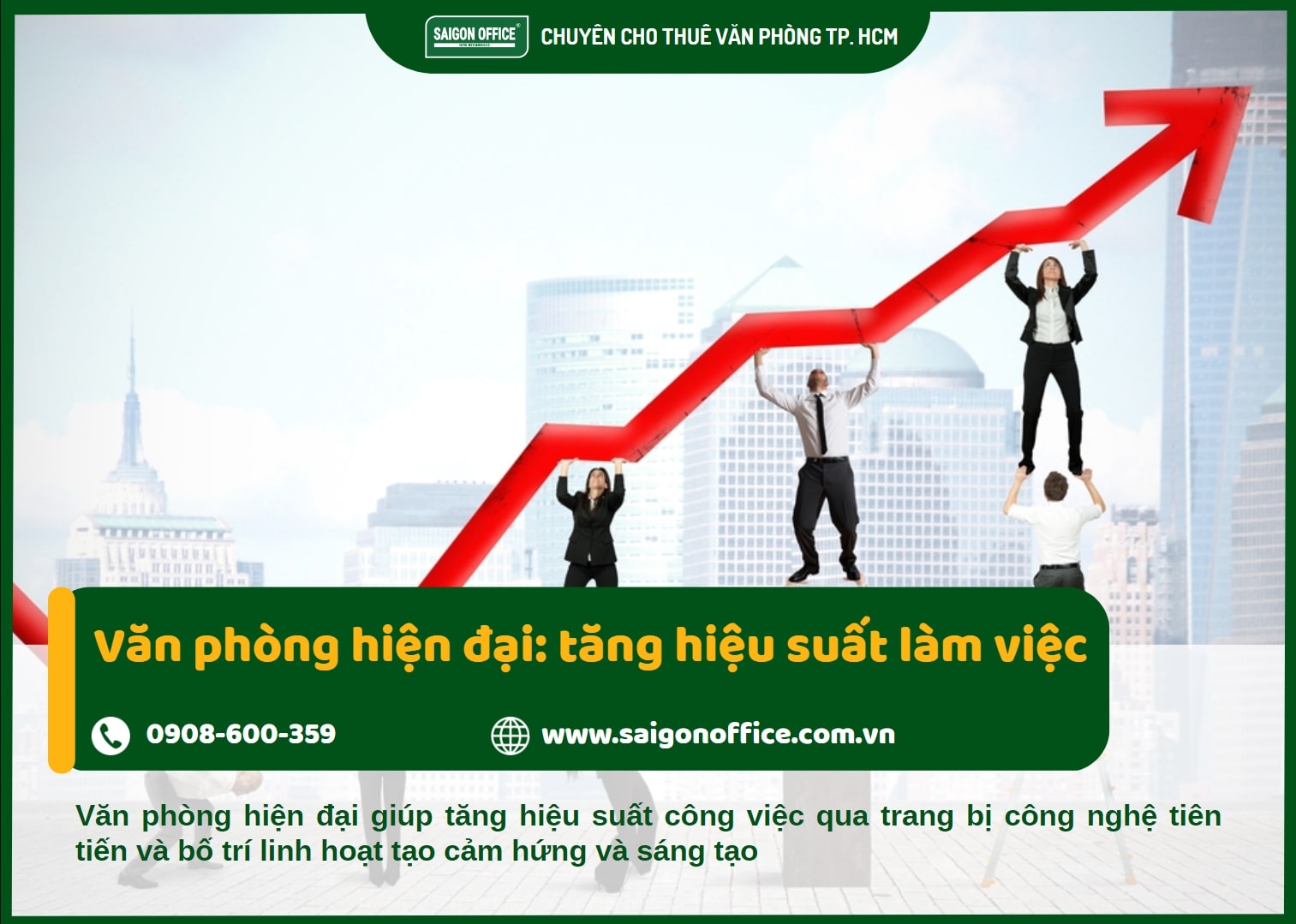 Văn phòng hiện đại: tăng hiệu suất công việc