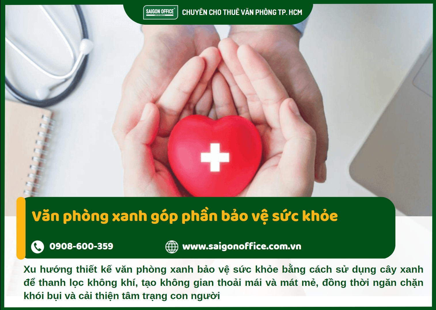 Văn phòng xanh góp phần bảo vệ sức khỏe