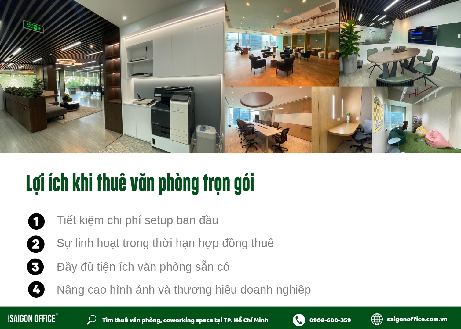 4 lợi ích khi thuê văn phòng trọn gói