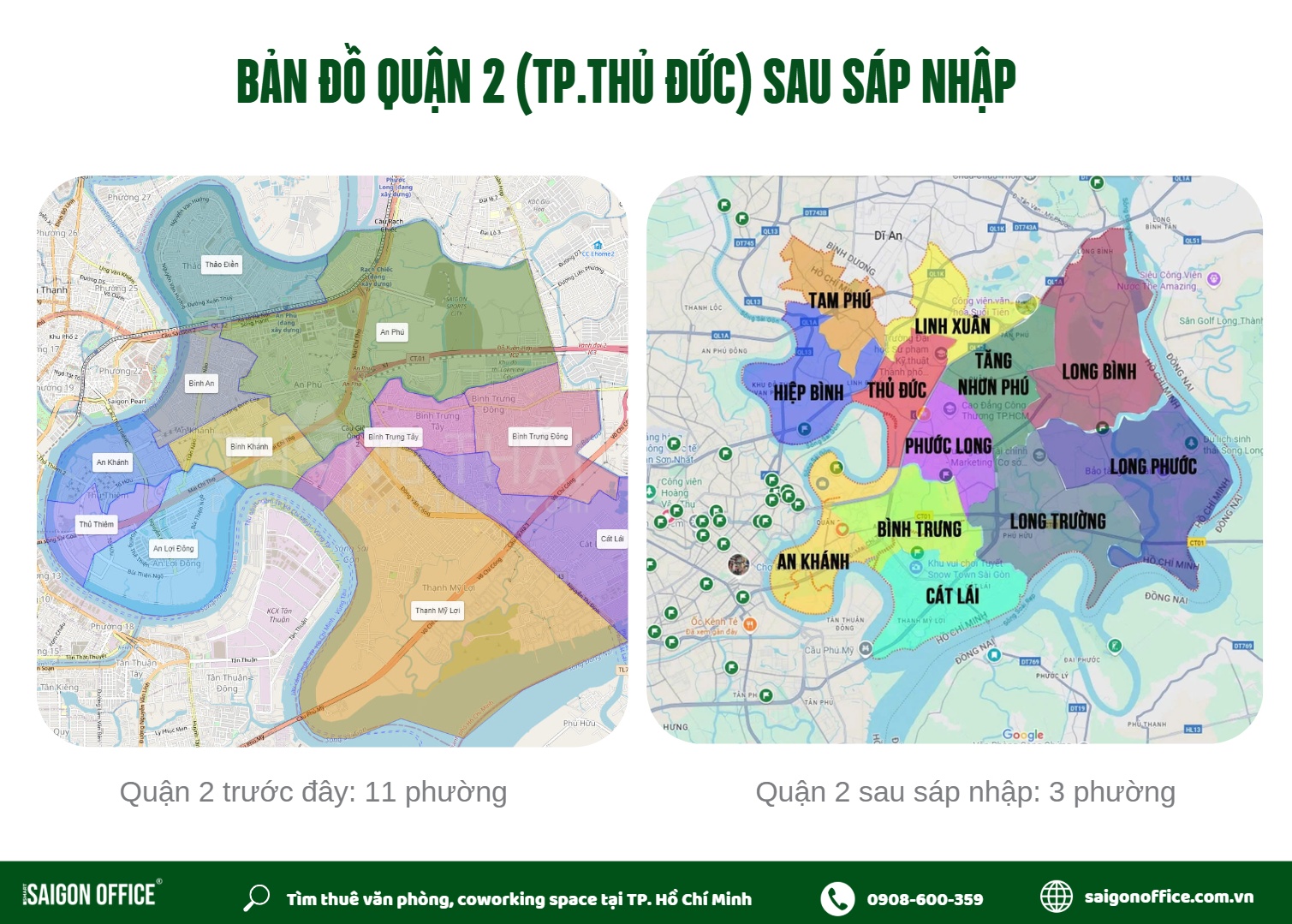 Bản đồ quận 2 sau sáp nhập