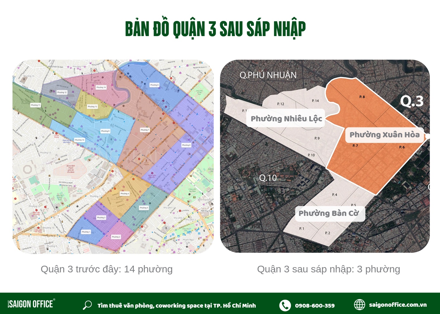 Bản đồ quận 3 sau sáp nhập