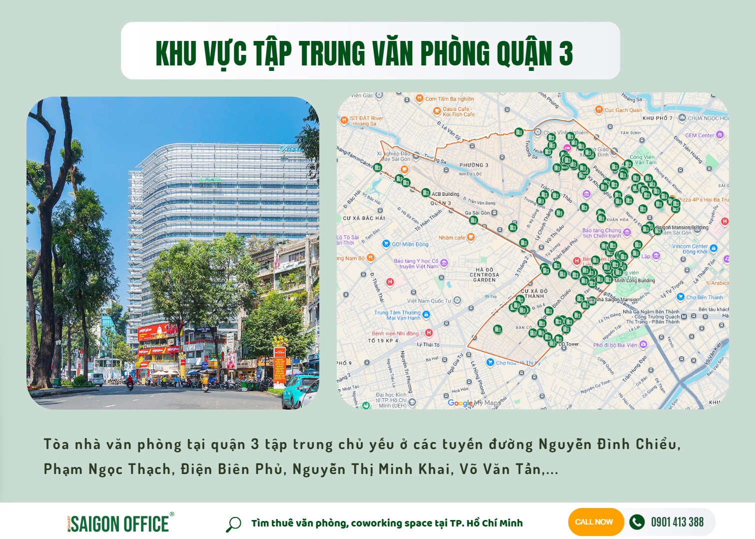 Khu vực tập trung văn phòng quận 3